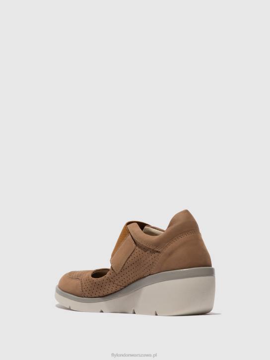 buty na rzep naje583 kobiety L8JJ623 piasek Fly London