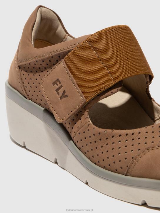 buty na rzep naje583 kobiety L8JJ623 piasek Fly London