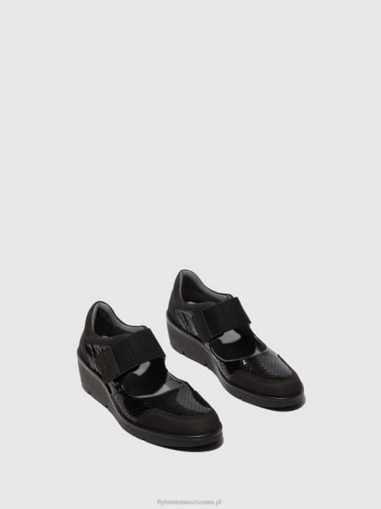 buty na rzep naje583 kobiety L8JJ624 czarny Fly London