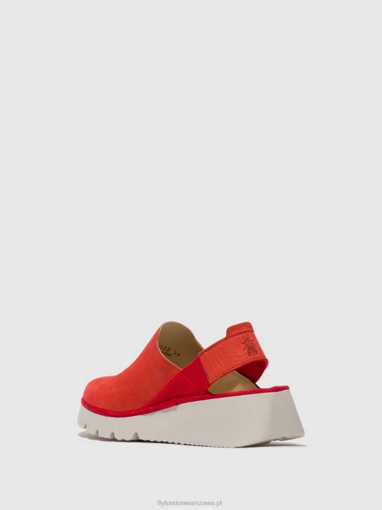 buty na słupku plog430 kobiety L8JJ644 diabelska czerwień Fly London