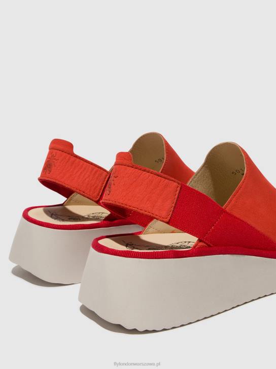 buty na słupku plog430 kobiety L8JJ644 diabelska czerwień Fly London