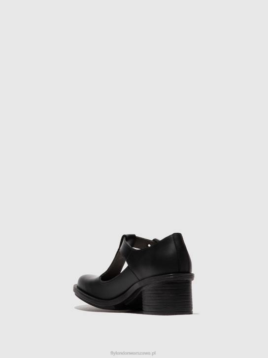 buty mary jane cady180 kobiety L8JJ622 czarny Fly London