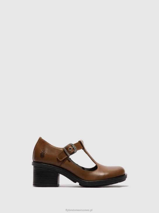 buty mary jane cady180 kobiety L8JJ654 wielbłąd Fly London