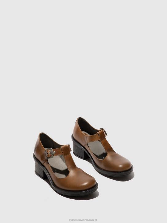 buty mary jane cady180 kobiety L8JJ654 wielbłąd Fly London