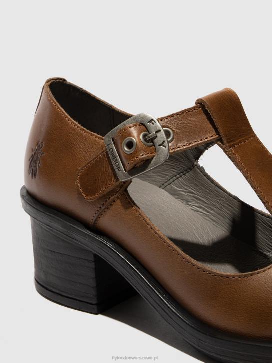 buty mary jane cady180 kobiety L8JJ654 wielbłąd Fly London