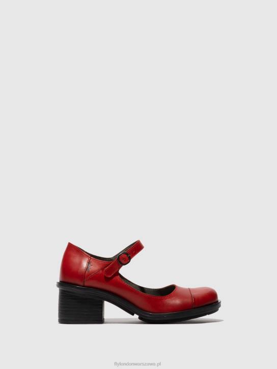buty mary jane cody877 kobiety L8JJ650 czerwony Fly London