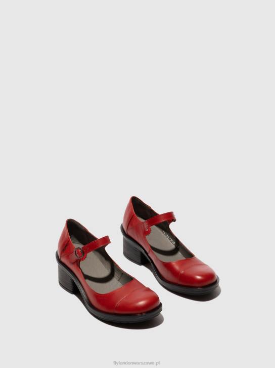 buty mary jane cody877 kobiety L8JJ650 czerwony Fly London