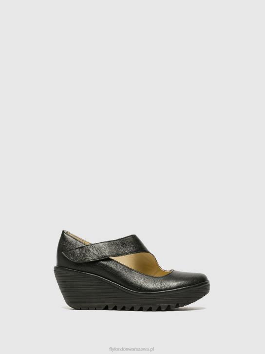 buty mary jane yasi682 kobiety L8JJ696 mus czarny Fly London
