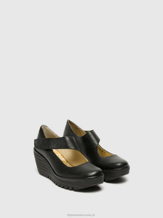 buty mary jane yasi682 kobiety L8JJ696 mus czarny Fly London