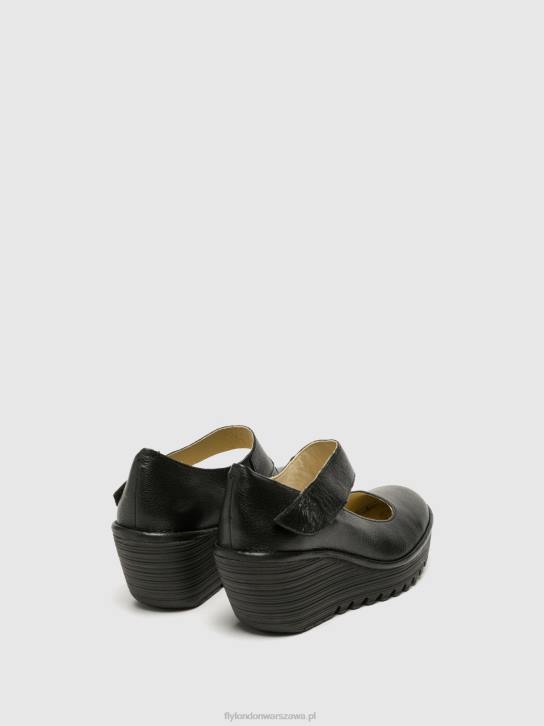 buty mary jane yasi682 kobiety L8JJ696 mus czarny Fly London