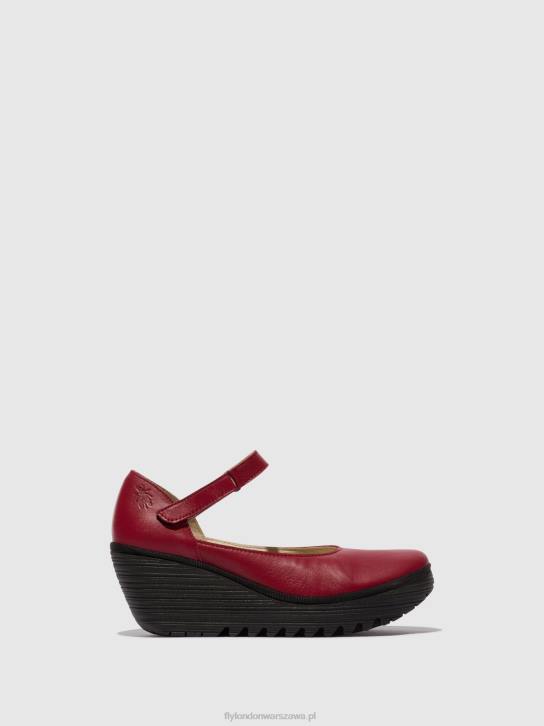 buty mary jane yawo345 kobiety L8JJ669 czerwony Fly London