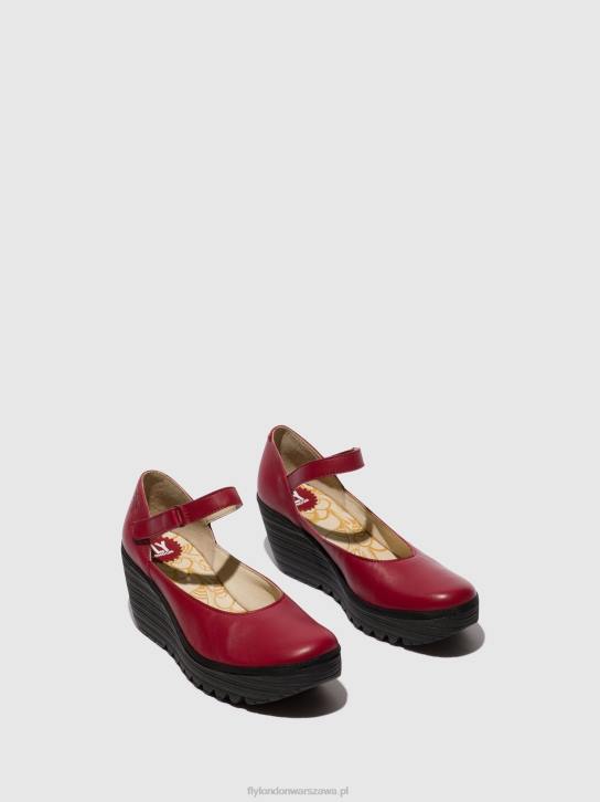buty mary jane yawo345 kobiety L8JJ669 czerwony Fly London