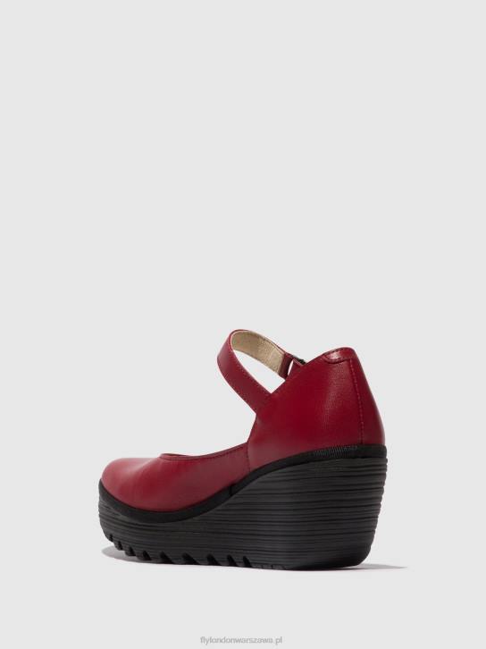 buty mary jane yawo345 kobiety L8JJ669 czerwony Fly London