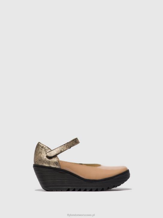 buty mary jane yawo345 kobiety L8JJ671 capuccino/szampan Fly London