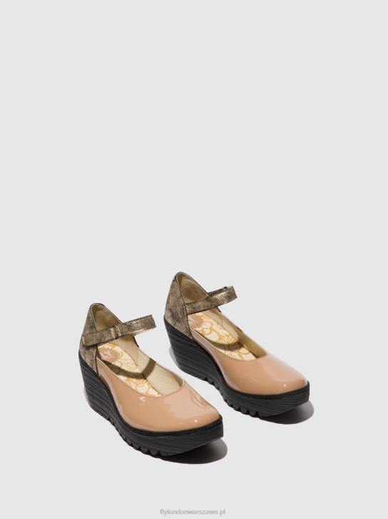 buty mary jane yawo345 kobiety L8JJ671 capuccino/szampan Fly London