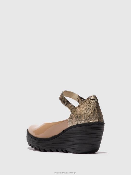 buty mary jane yawo345 kobiety L8JJ671 capuccino/szampan Fly London
