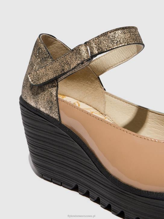 buty mary jane yawo345 kobiety L8JJ671 capuccino/szampan Fly London