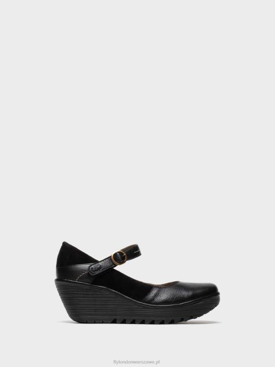 buty mary jane yuko082 kobiety L8JJ701 czarny Fly London