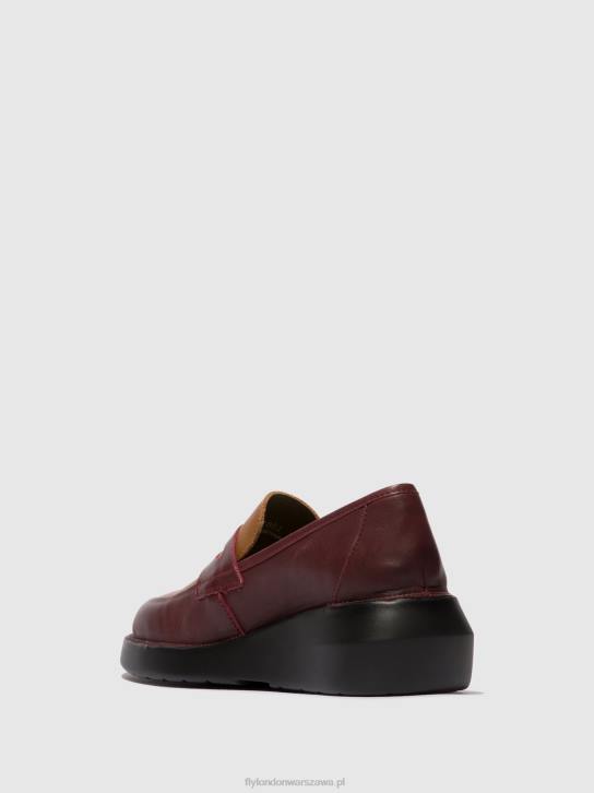 mokasyny blar513 kobiety L8JJ677 bordowy/cuoio Fly London