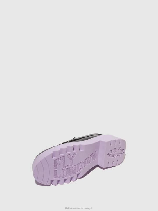 mokasyny buty fosa948 kobiety L8JJ651 czarny (fioletowa podeszwa) Fly London