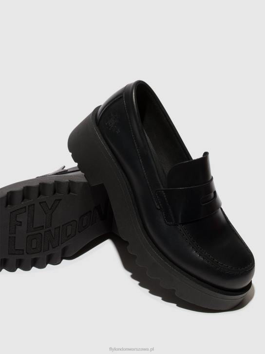 mokasyny buty fosa948 kobiety L8JJ653 czarny (czarna podeszwa) Fly London