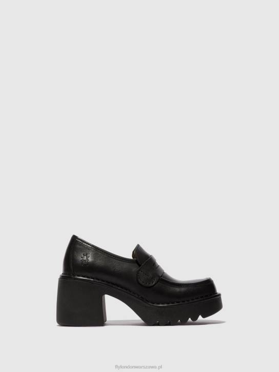 mokasyny buty muly252 kobiety L8JJ676 czarny Fly London