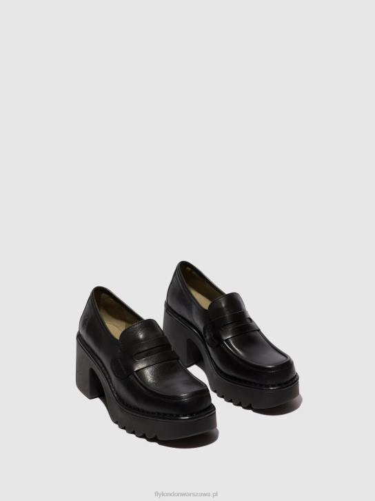 mokasyny buty muly252 kobiety L8JJ676 czarny Fly London