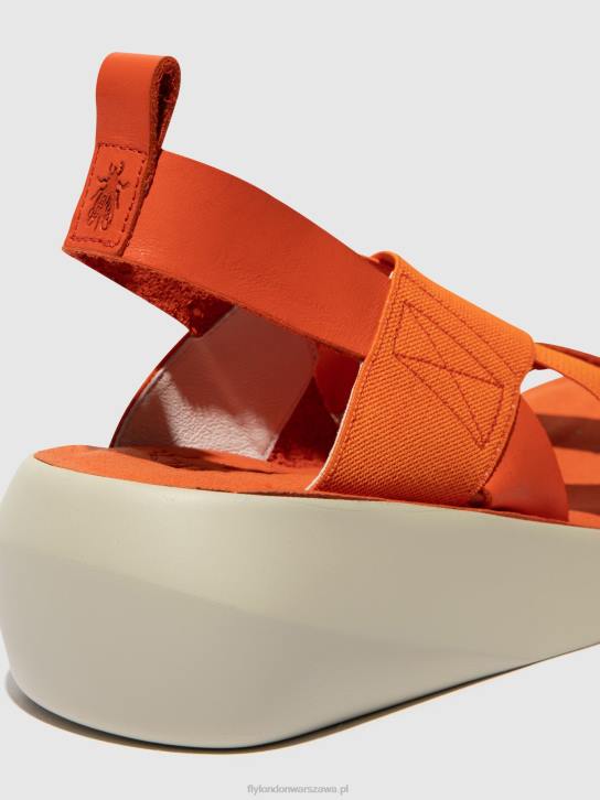 sandały crossover baji848 kobiety L8JJ590 koral Fly London