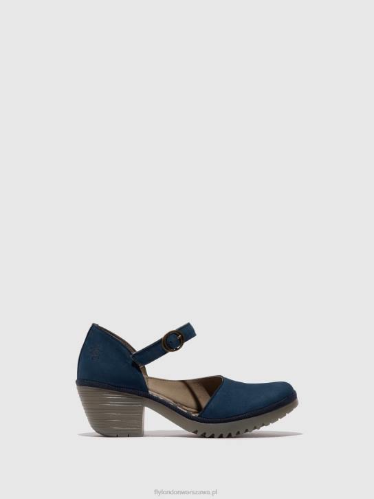 sandały z klamrą wifo440 kobiety L8JJ492 niebieski Fly London