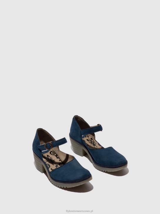 sandały z klamrą wifo440 kobiety L8JJ492 niebieski Fly London