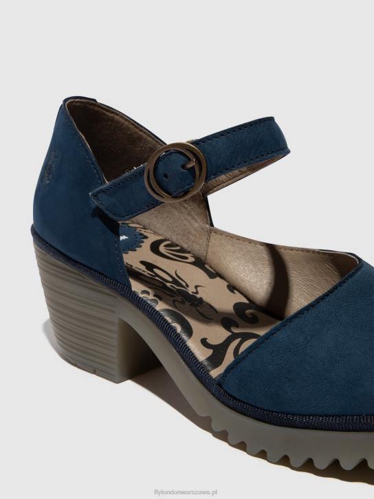 sandały z klamrą wifo440 kobiety L8JJ492 niebieski Fly London