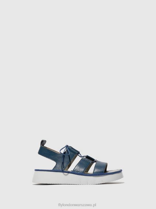 sandały z paskami caio363 kobiety L8JJ571 niebieski Fly London