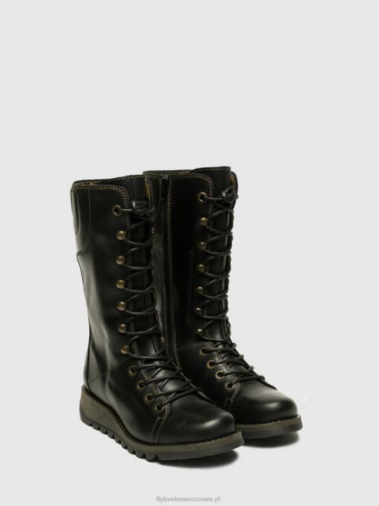 buty na koturnie ster768 kobiety L8JJ666 czarny Fly London