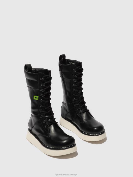 buty sznurowane ieva245 kobiety L8JJ313 tunder czarny Fly London