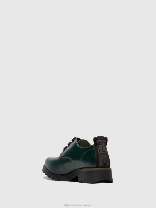 buty sznurowane ruda538 kobiety L8JJ679 koniczyna zielona Fly London