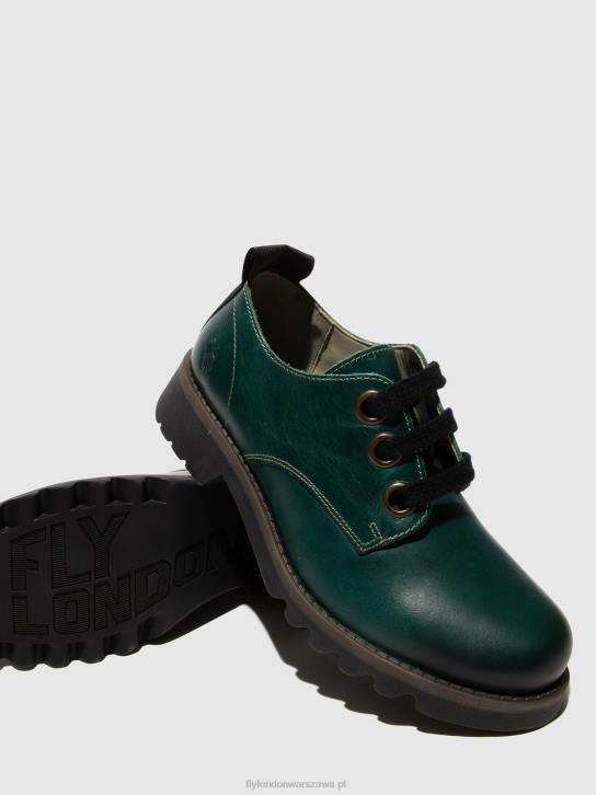 buty sznurowane ruda538 kobiety L8JJ679 koniczyna zielona Fly London