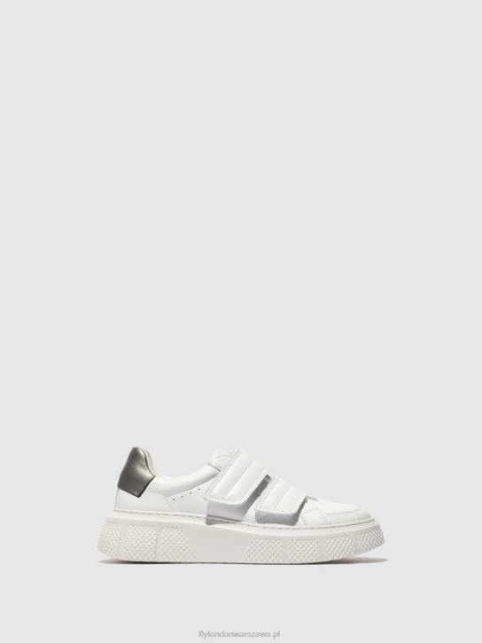 buty na rzepy edda513 kobiety L8JJ756 biały Fly London