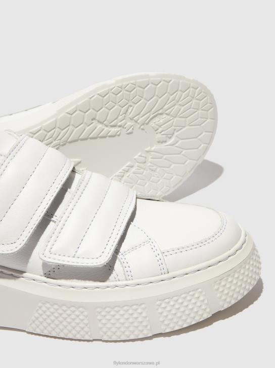buty na rzepy edda513 kobiety L8JJ756 biały Fly London