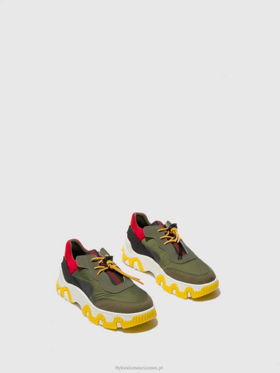 elastyczne buty sportowe fian634 kobiety L8JJ763 multi khaki/czerwony/żółty Fly London