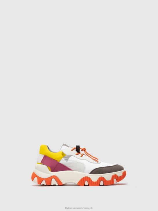 elastyczne buty sportowe fian634 kobiety L8JJ773 multi złamana biel/żółty/fuchia Fly London