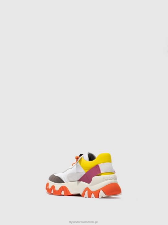 elastyczne buty sportowe fian634 kobiety L8JJ773 multi złamana biel/żółty/fuchia Fly London