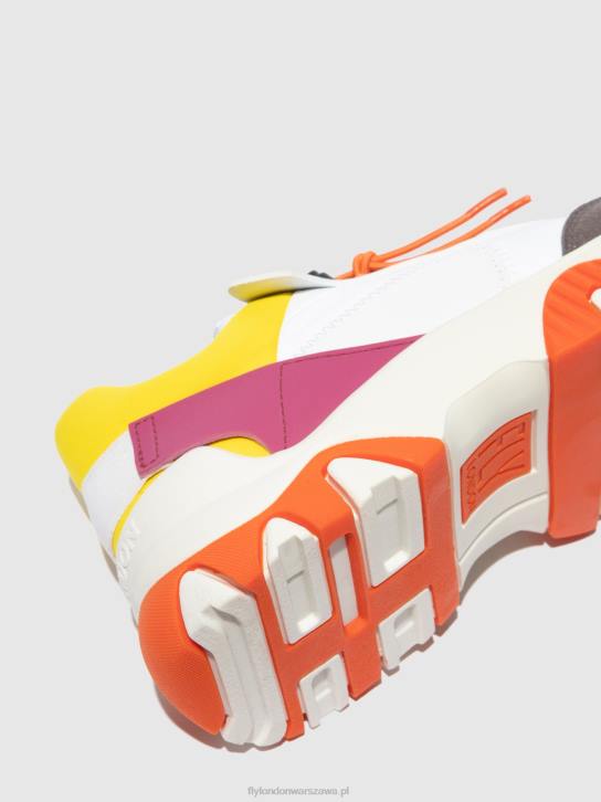 elastyczne buty sportowe fian634 kobiety L8JJ773 multi złamana biel/żółty/fuchia Fly London