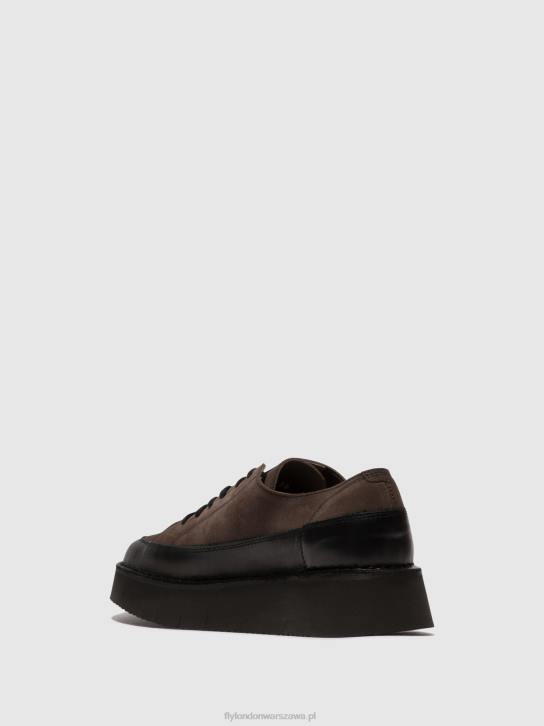 sznurowane buty sportowe cuda099 kobiety L8JJ724 czarny szary Fly London