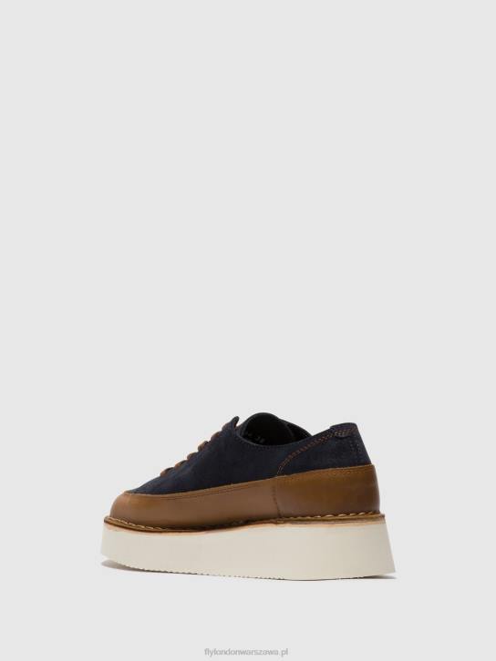 sznurowane buty sportowe cuda099 kobiety L8JJ725 wielbłąd/granatowy Fly London