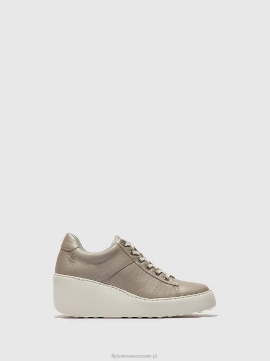 sznurowane buty sportowe delf580 kobiety L8JJ720 srebro Fly London