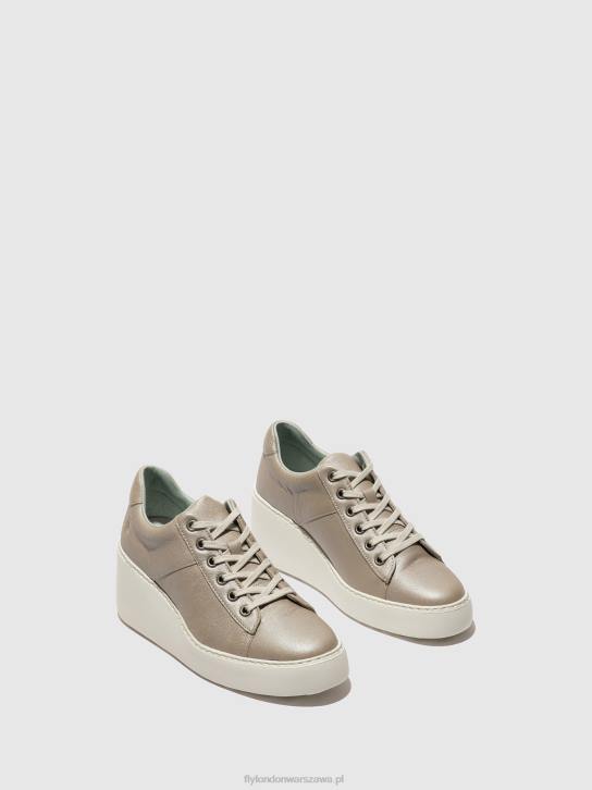 sznurowane buty sportowe delf580 kobiety L8JJ720 srebro Fly London