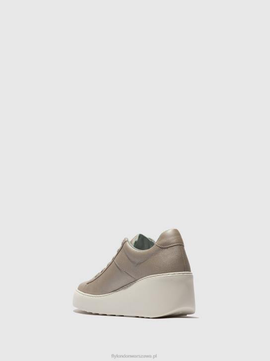 sznurowane buty sportowe delf580 kobiety L8JJ720 srebro Fly London