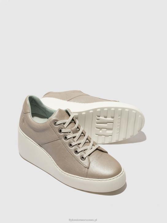 sznurowane buty sportowe delf580 kobiety L8JJ720 srebro Fly London