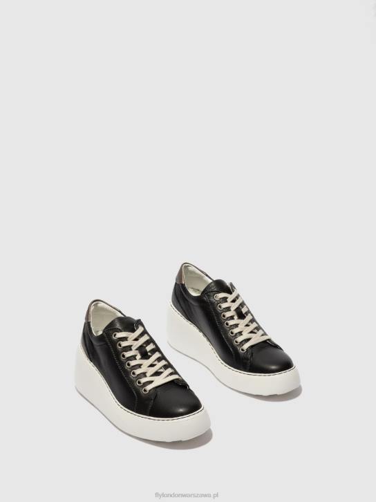 sznurowane buty sportowe dile450 brito kobiety L8JJ770 czarny Fly London