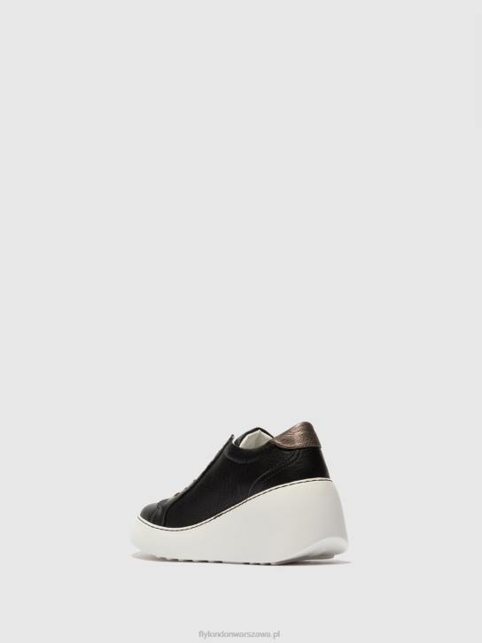 sznurowane buty sportowe dile450 brito kobiety L8JJ770 czarny Fly London